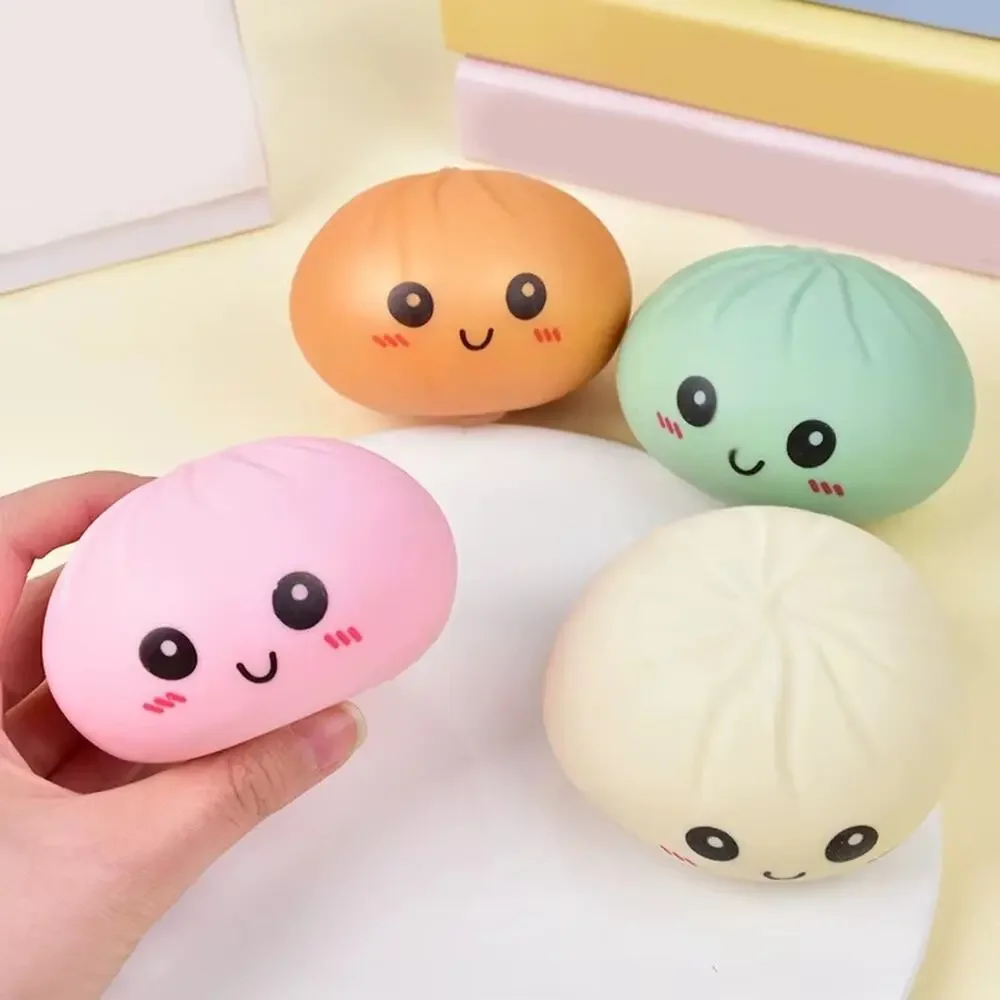 Squishy Dumpling Bao Bun Sensory Mystery Squeeze Toy 4 Inch Assorted Color New